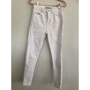 Topshop Jamie Womens Off White High Waist Skinny Jeans Zip RN125149 SIZE 28/32